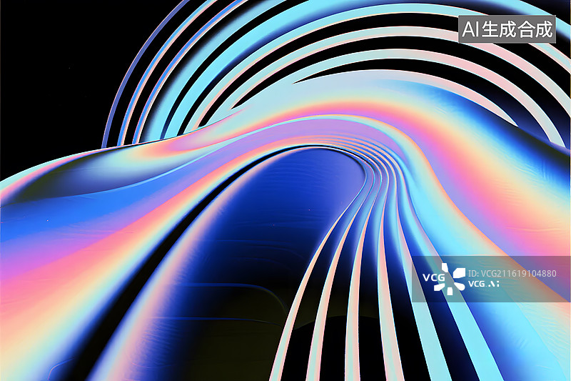 【AI数字艺术】抽象流体线条背景图片素材