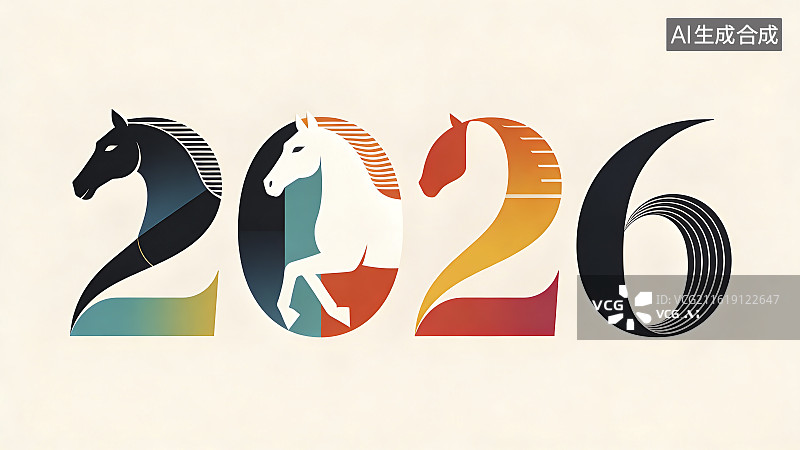 【AI数字艺术】2026马年创意字体设计图片素材