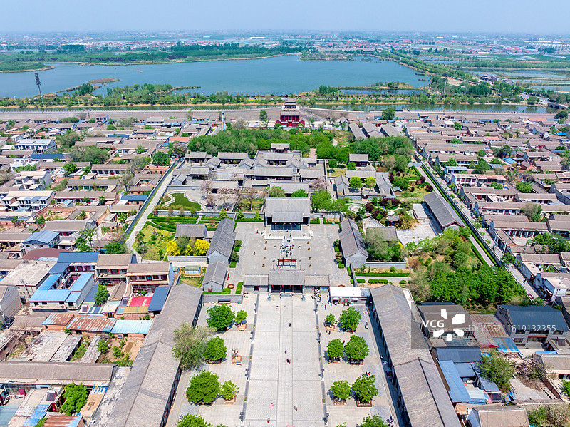 中国河北邯郸广府古城广平府署航拍风光图片素材