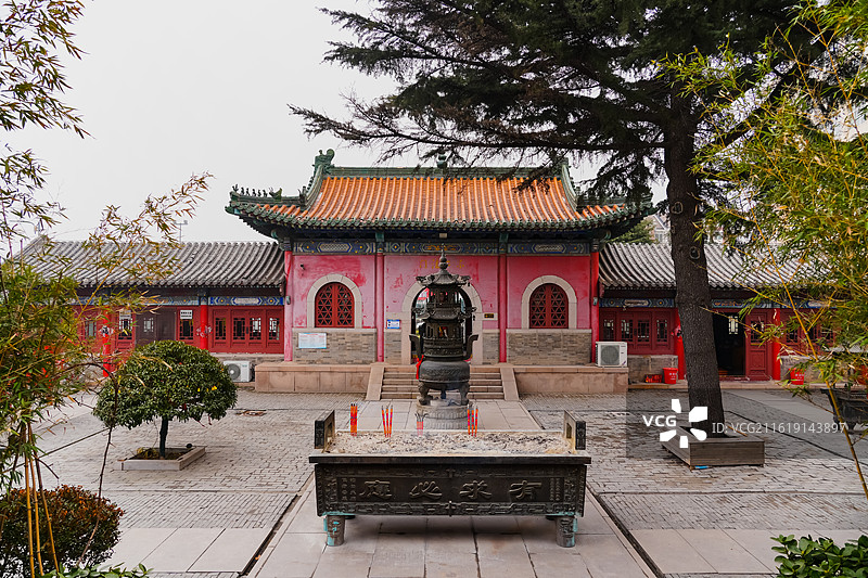 山东省青岛市李沧区明真观 俗称"沧口大庙"   儒、释、道三教兼容图片素材