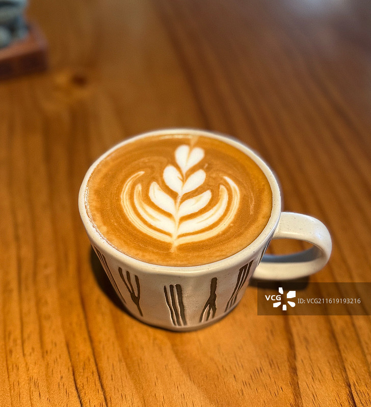 北京五道营胡同 咖啡拉花 拿铁咖啡图片素材