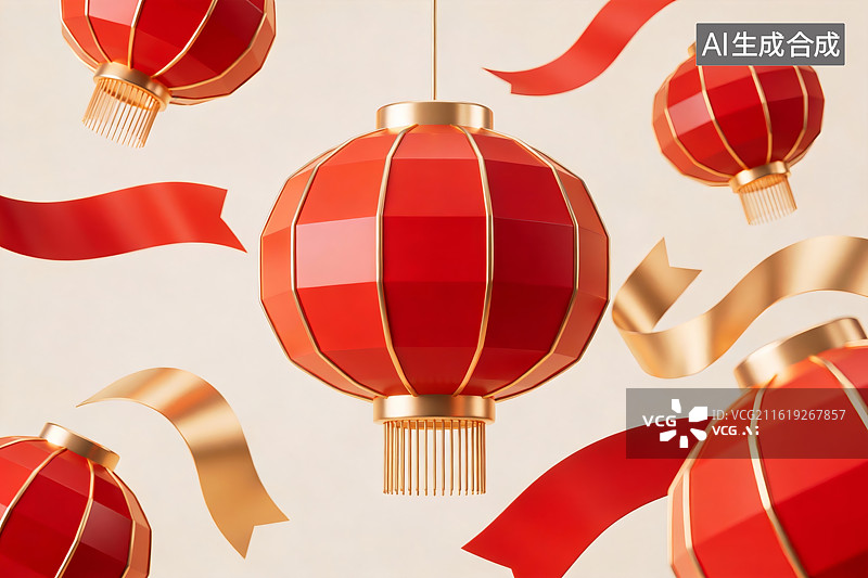 【AI数字艺术】中国风，国潮背景，产品展台，新年题材，红色背景，红色电商背景，国潮背景，国风背景，中国风背景图片素材