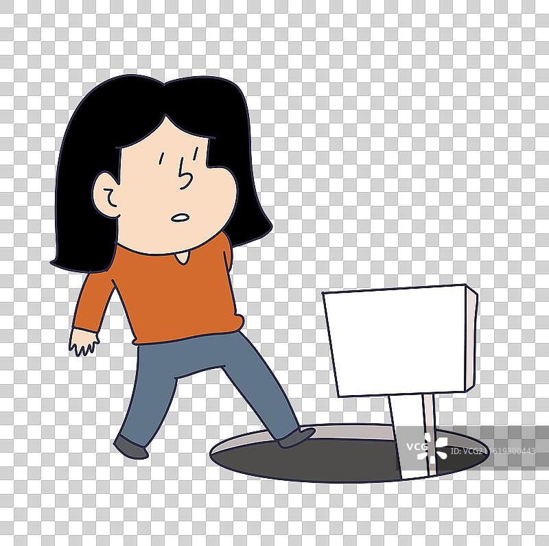 上当的女性人物图片素材