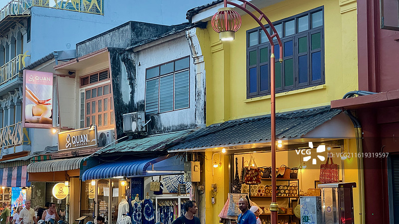 普吉镇老街建筑外立面图片素材