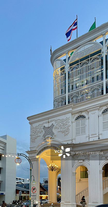 普吉镇老街建筑外立面图片素材