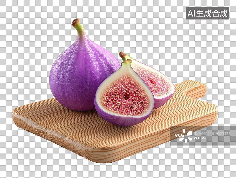 【AI数字艺术】木板上放着无花果图片素材