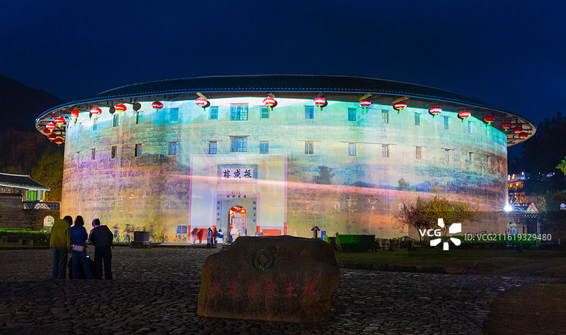 福建龙岩市：永定土楼，振成楼，朝阳楼，景阳楼，奎聚楼，妈祖庙图片素材