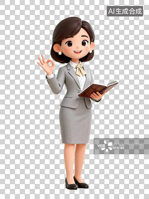 【AI数字艺术】3D渲染卡通人物，老师，教师，工作，职业，劳动节，免抠元素图片素材