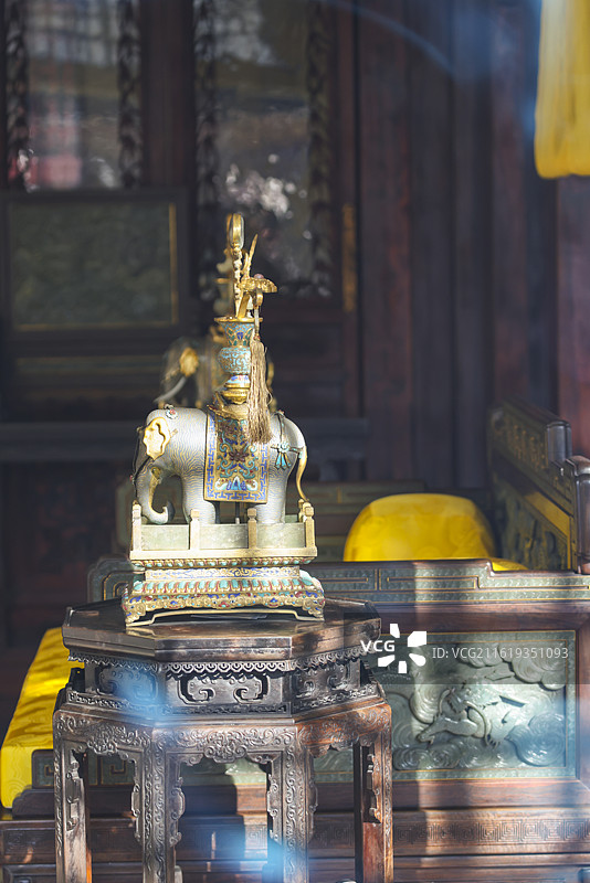 2025年重新开放的北京故宫养心殿东暖阁垂帘听政场景陈列组图图片素材