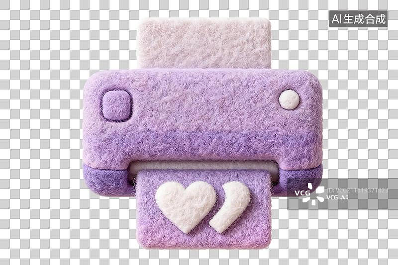 【AI数字艺术】毛毡风格打印机创意设计图片素材