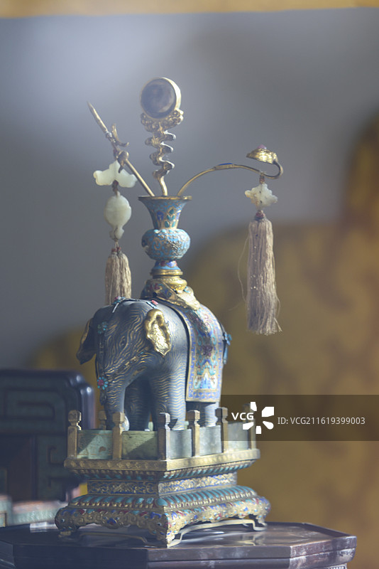 2025年重新开放的北京故宫养心殿东暖阁垂帘听政场景陈列组图图片素材