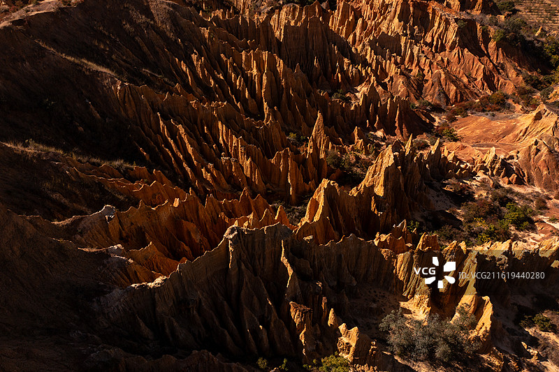 航拍云南元谋新华土林风光图片素材