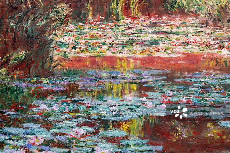克劳德莫奈1900年油画《睡莲池》芝加哥艺术博物馆图片素材