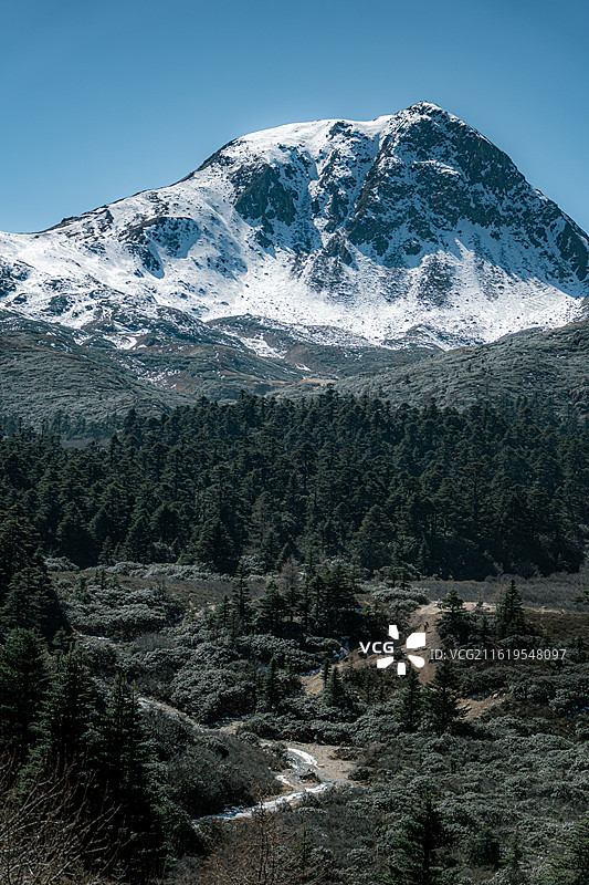 天宝雪山雪景图片素材