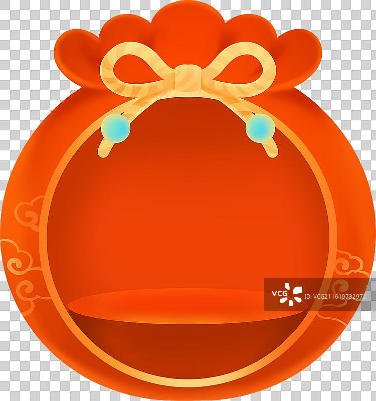 福袋展台红色喜庆春节渐变插画图片素材