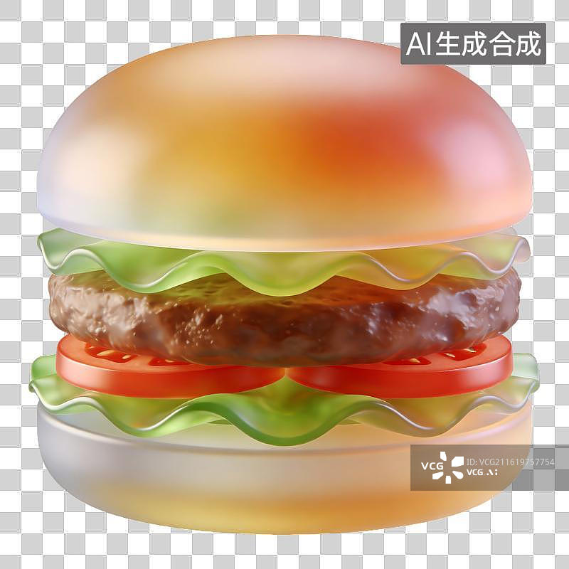 【AI数字艺术】汉堡包特写图片素材