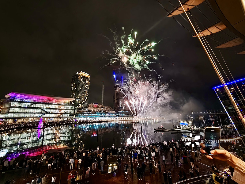 澳大利亚悉尼港口烟花图片素材