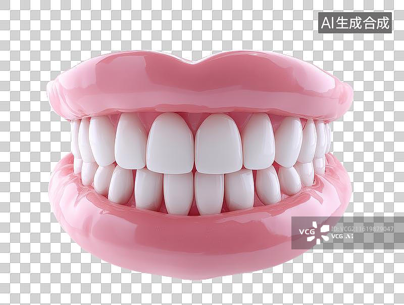 【AI数字艺术】卡通牙齿牙龈模型图片素材