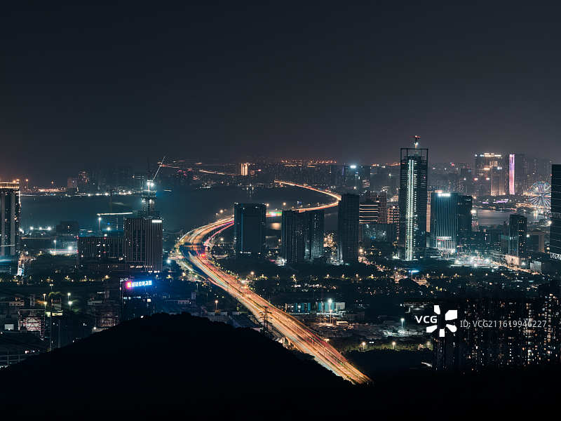 深圳市南山区粤港澳大湾区夜景图片素材