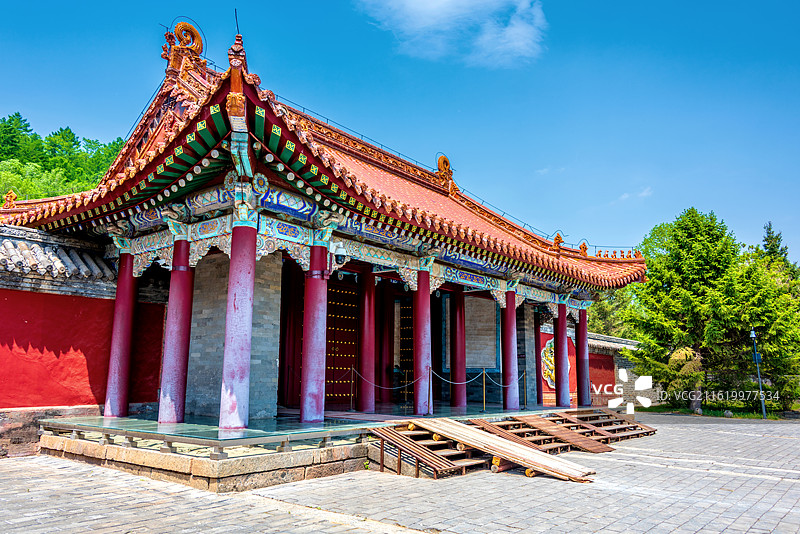 中国辽宁抚顺新宾清永陵图片素材