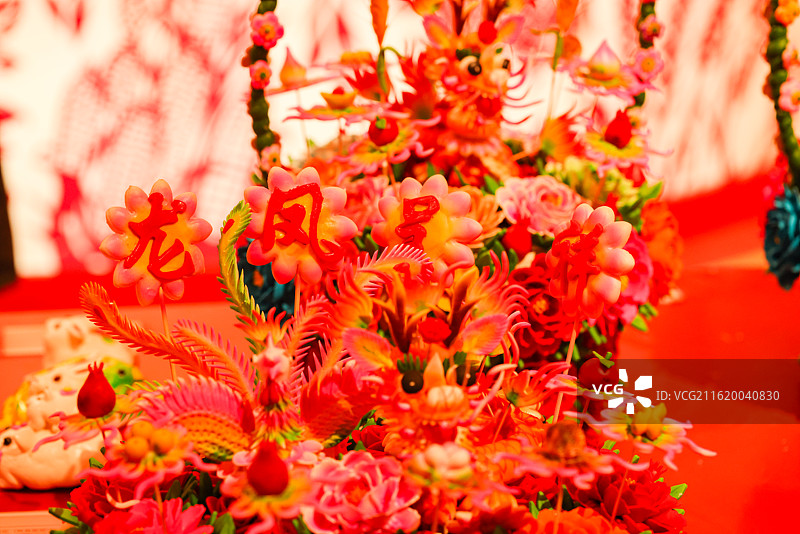 陕西山西河北河南山东非遗花馍组图中国工艺美术馆过年丙午春节主题展图片素材