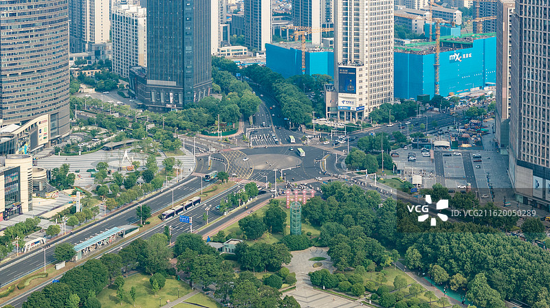 淮安市金融中心CBD航拍图片素材