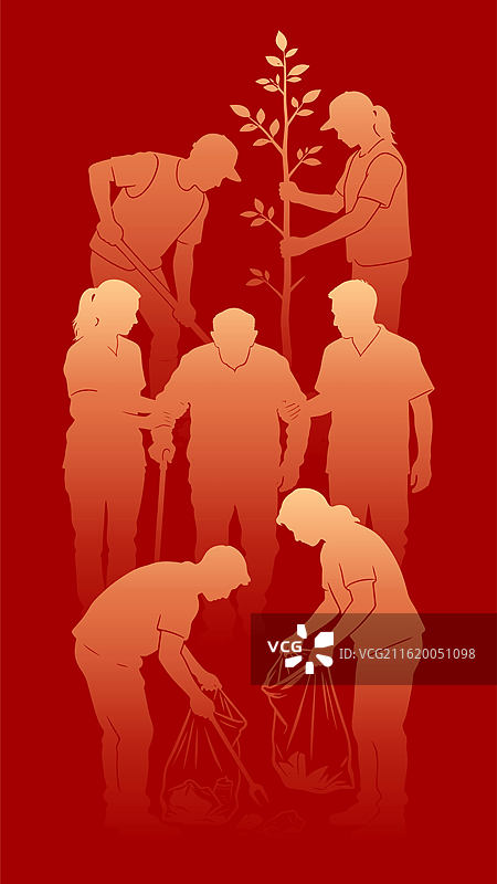 学雷锋插画图片素材