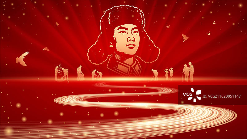 学雷锋插画图片素材