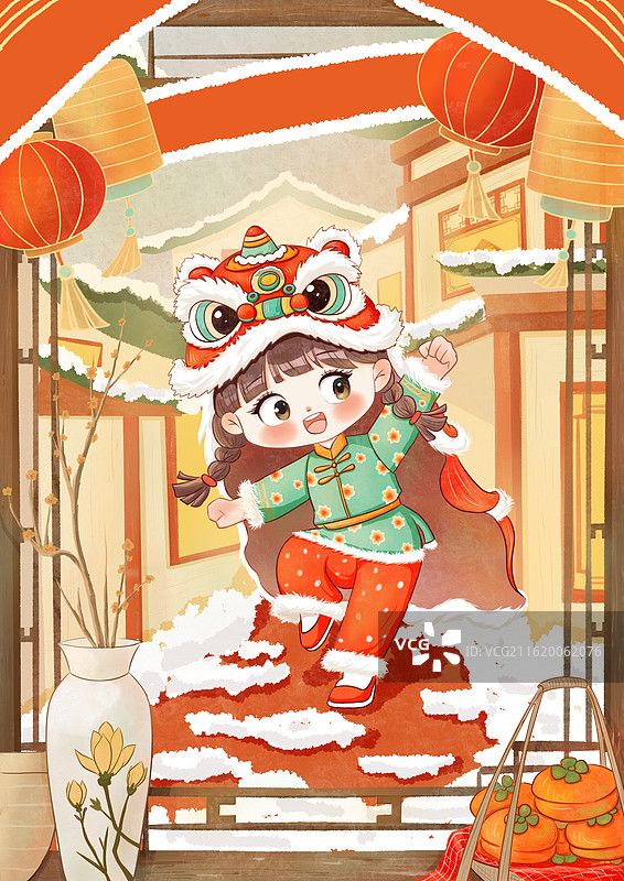 新年主题插画图片素材