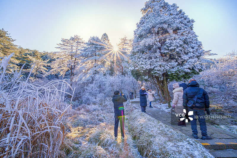 宜春明月山雪景图片素材