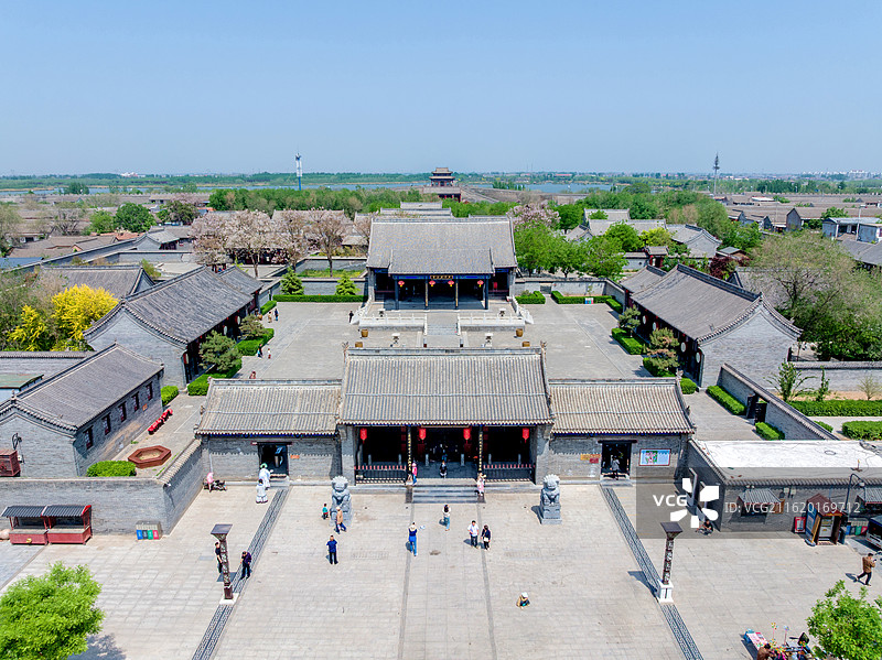 中国河北邯郸广府古城广平府署航拍风光图片素材