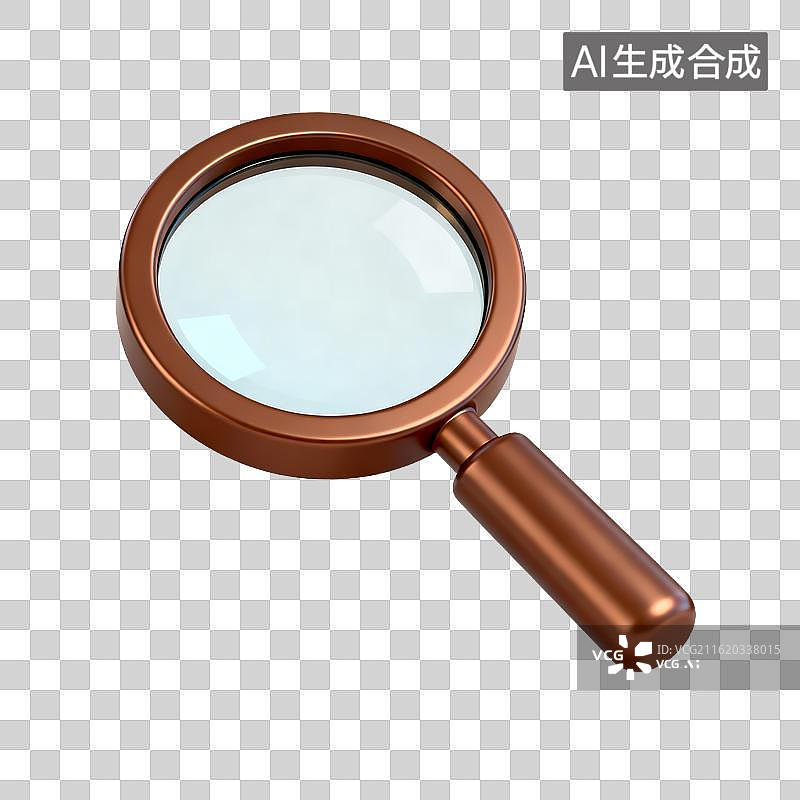 【AI数字艺术】褐色放大镜图片素材