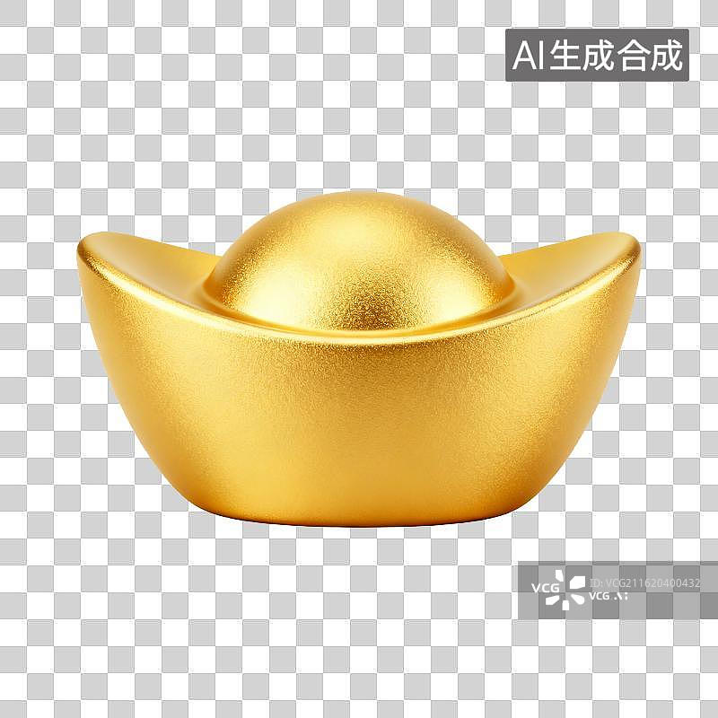 【AI数字艺术】黄金元宝图片素材