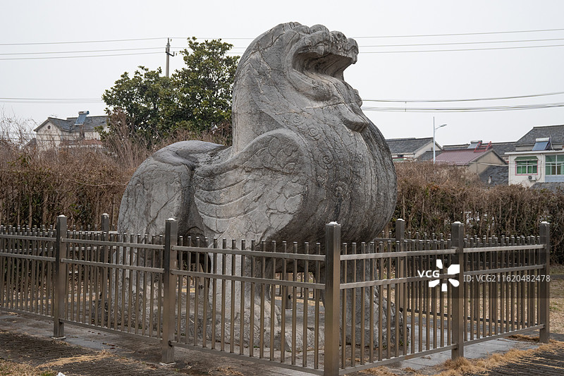 句容南梁南康简王萧绩墓石刻图片素材