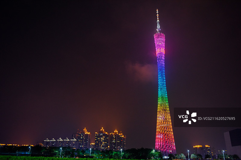 广东广州 小蛮腰 地标 夜晚图片素材