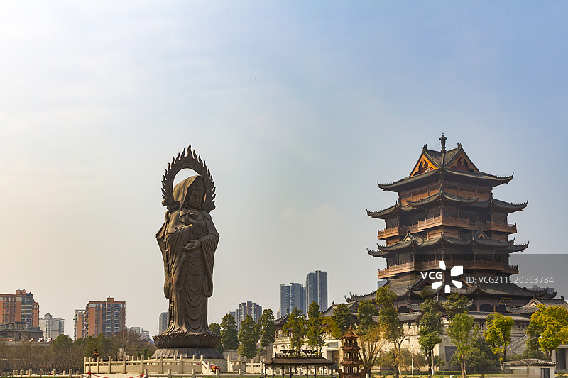 湖北武汉，归元禅寺双面观音，重点文物保护单位，国家级旅游风景名胜区图片素材