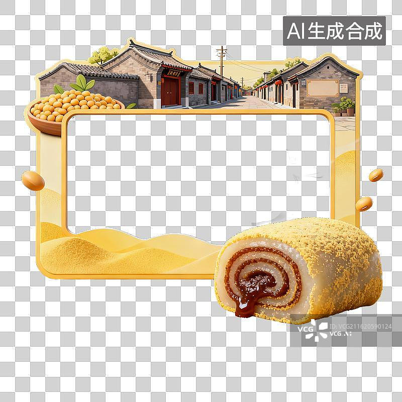 【AI数字艺术】老北京胡同美食装饰图片素材