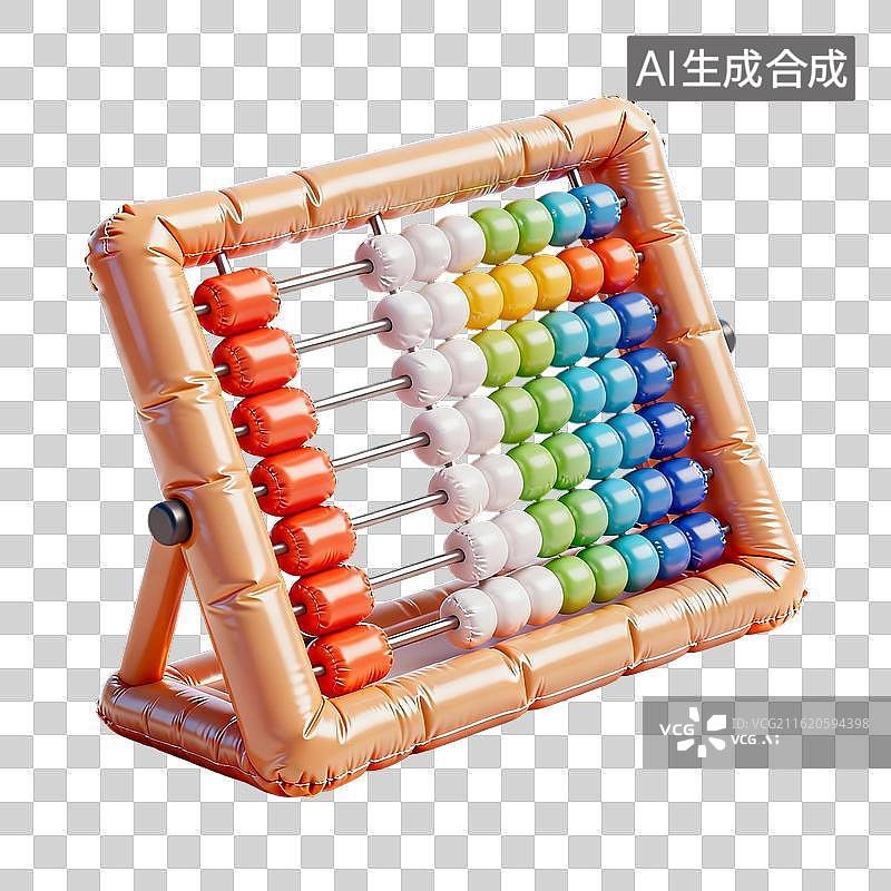 【AI数字艺术】彩色算盘元素图片素材