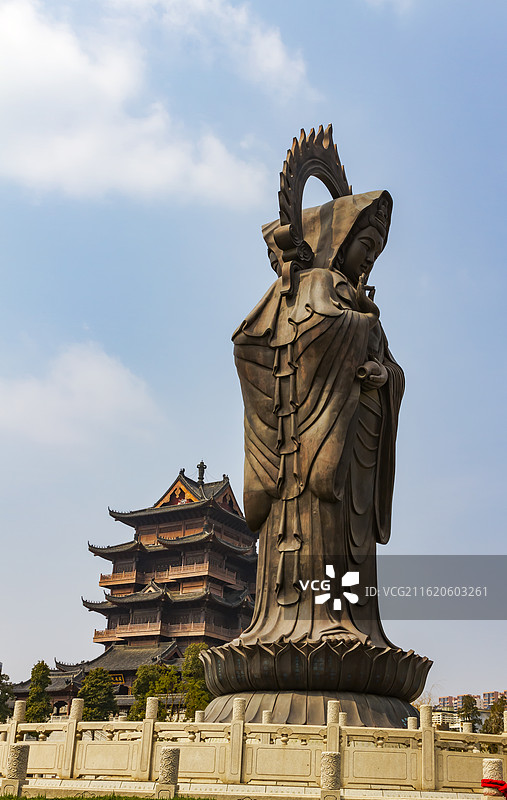 湖北武汉，归元禅寺双面观音，重点文物保护单位，国家级旅游风景名胜区图片素材