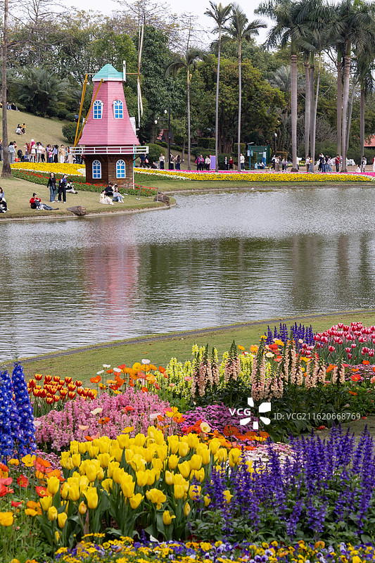 广州版莫奈花园图片素材