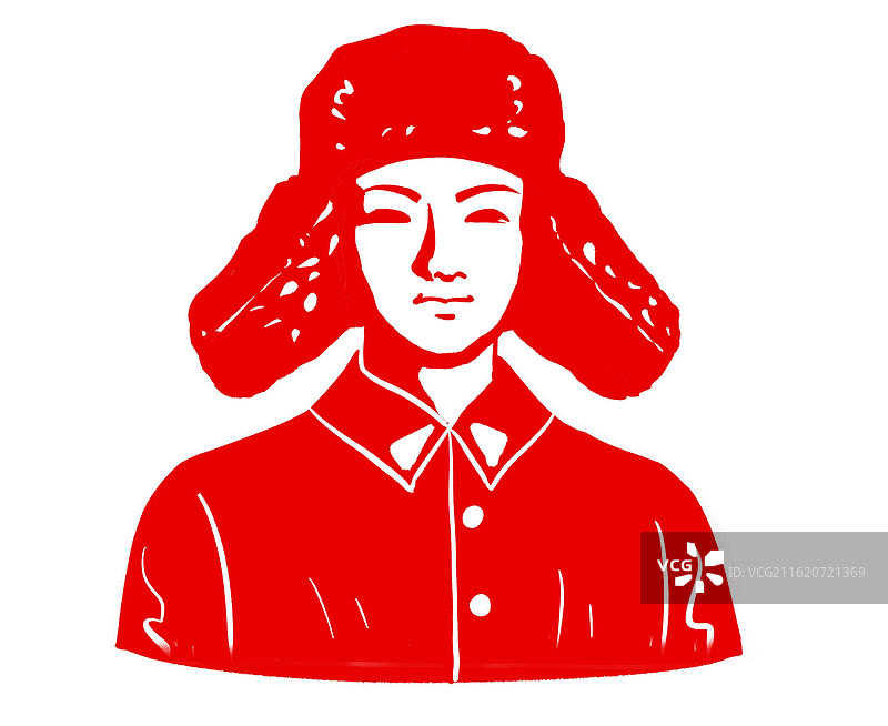 雷锋形象插画图片素材