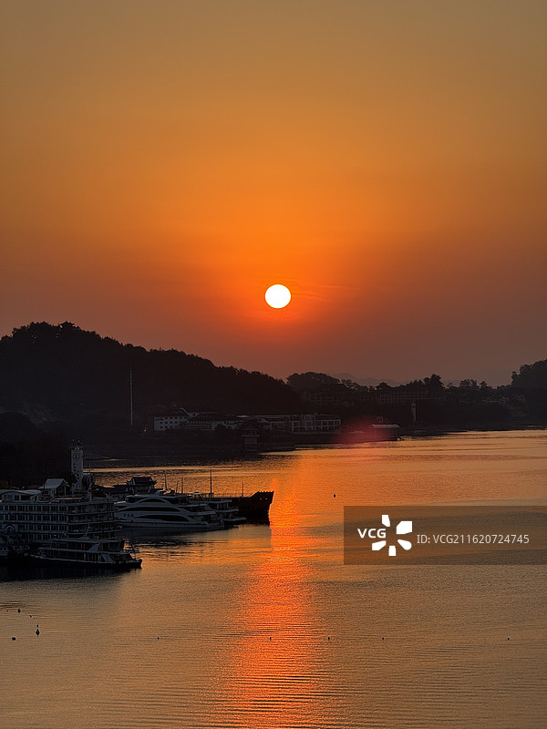 千岛湖日落图片素材