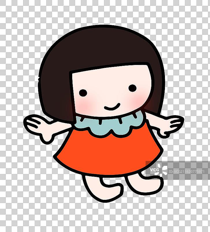 快乐 开心 表情包 动作 女孩 女人 漫画 卡通 插画人物  人物插画 表情包图片素材