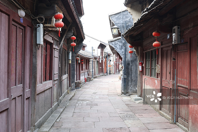宁波东钱湖韩岭老街图片素材