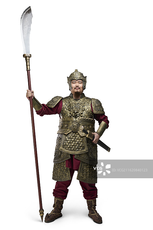 棚拍幽默的铠甲将军图片素材