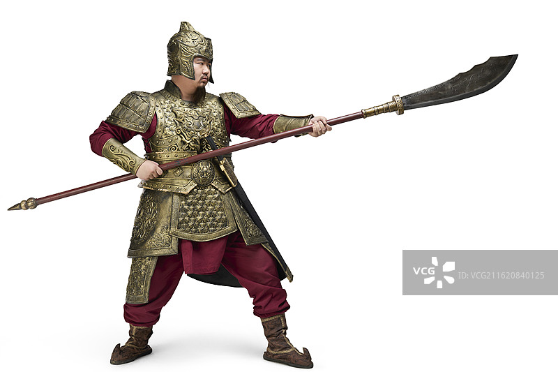 棚拍幽默的铠甲将军图片素材