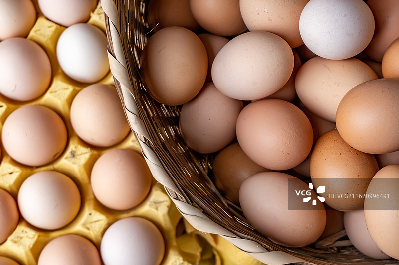 四川省绵阳市户外售卖的鸡蛋图片素材