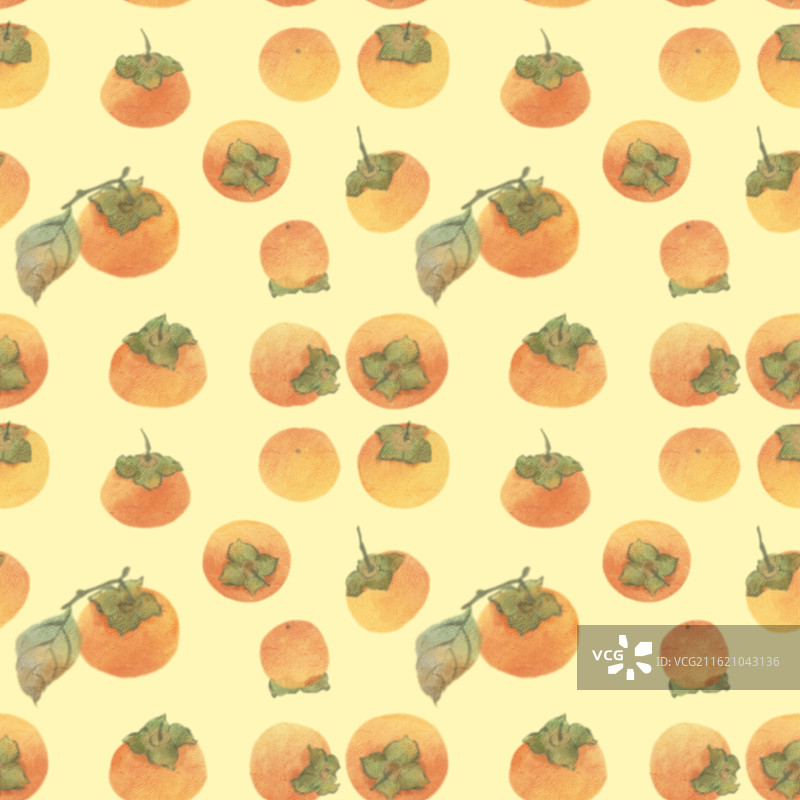 柿子印花图案 四方连续图片素材