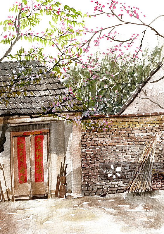 农村的院落图片素材