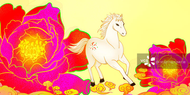 马 2026年 生肖 马年 午马 奔马 动物 春节 过年 新年 骏马图片素材